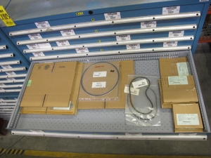 LISTA HEAVY DUTY 9-DRAWER PARTS CABINET W/ CONTENTS (W-50) LOADING & HANDLING FEE $25-